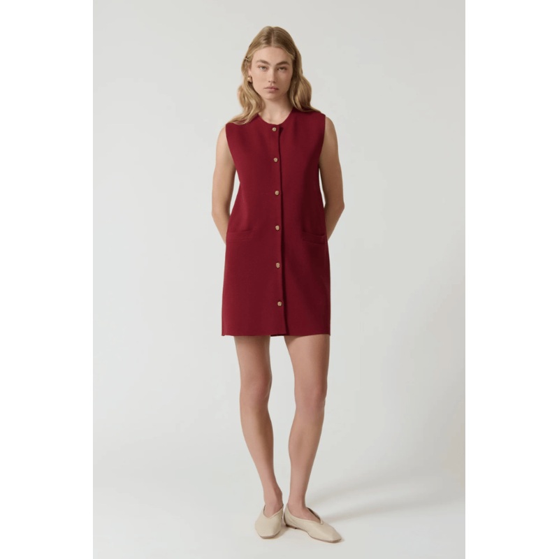 Nanda Dress Burgundy XS