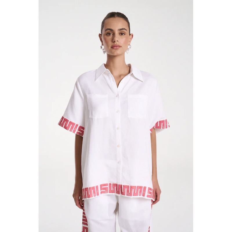 Sig Linen Shirt Neon Plaid XS