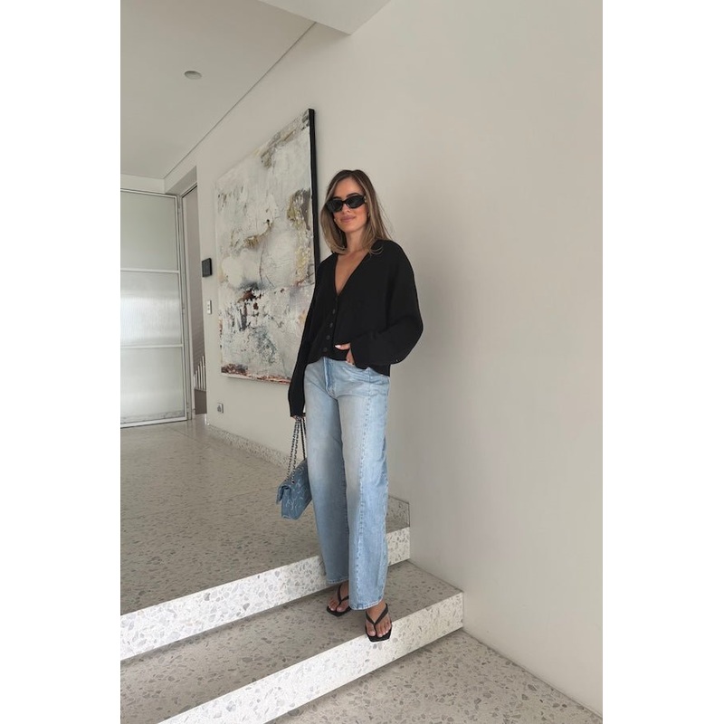 Stevie Oversized Cardigan Black XS