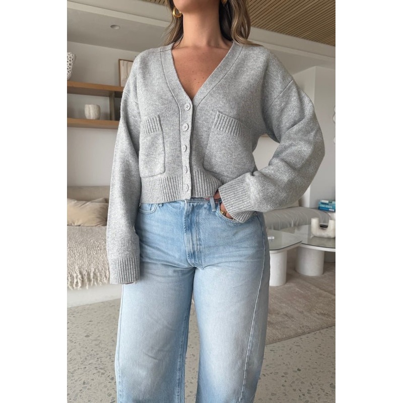 Stevie Oversized Cardigan Grey XS