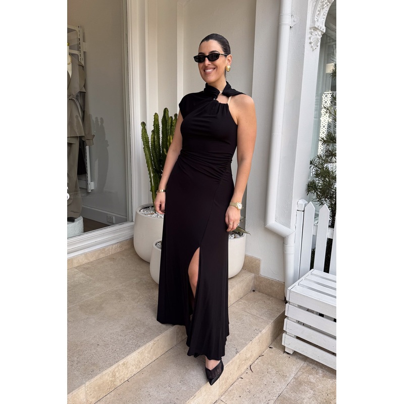 Allegra Midi Dress Black 6