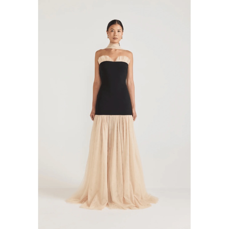 Beverly Gown Black/Champagne Beige XS