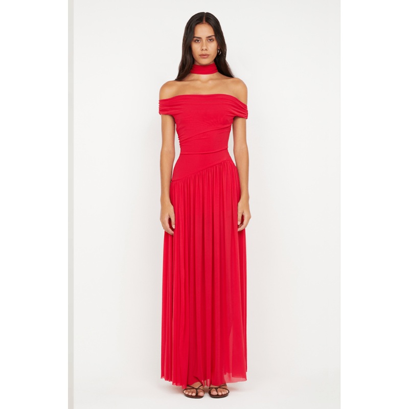 Deija Off Shoulder Maxi Dress Strawberry 6