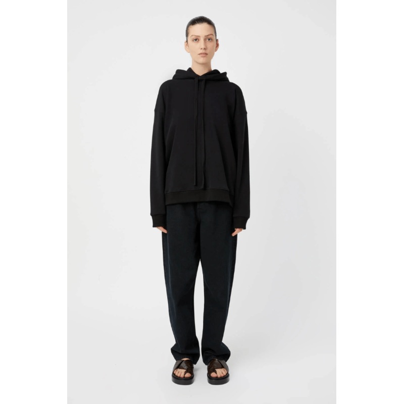 Grid Flocking Logo Hoodie Black 6