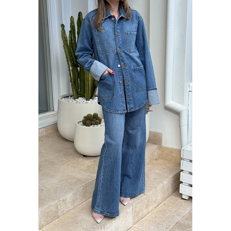 Sadie Denim Jacket Classic Blue 6