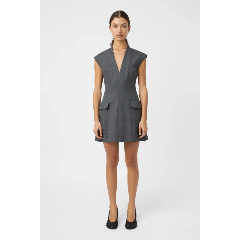 Seidler Mini Dress Dark Charcoal 6