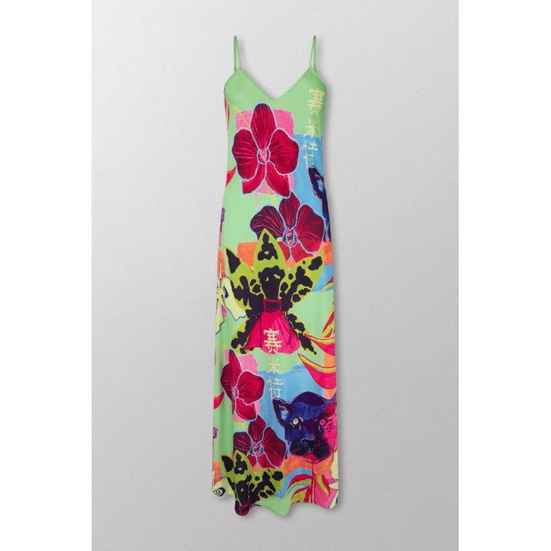Siren Dress Wasabi Jungle XS