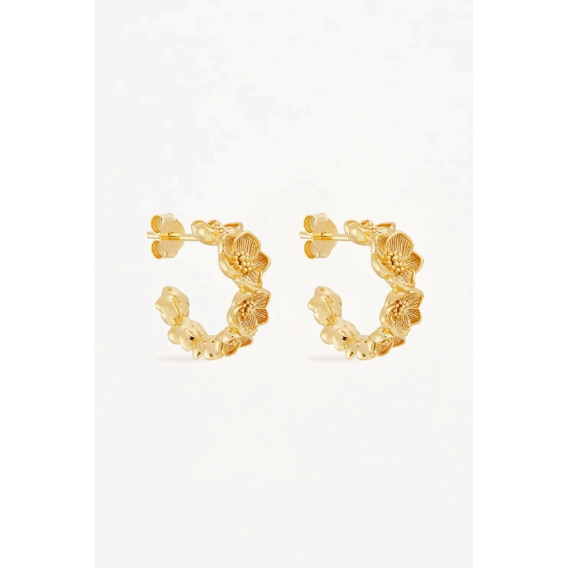 18k Gold Vermeil Bloom With Grace Hoops O/S