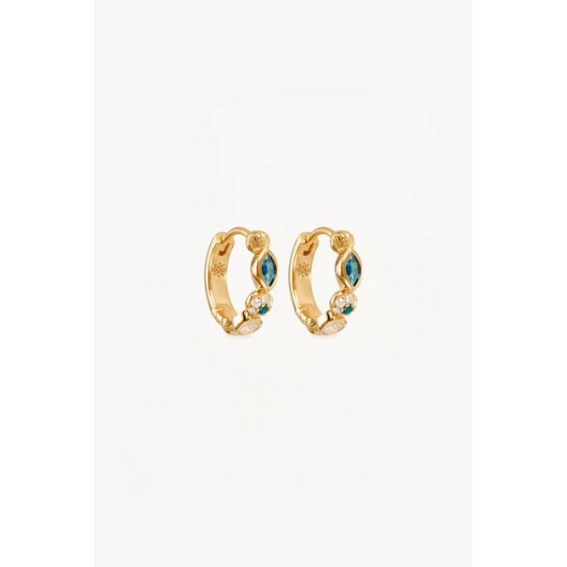 18k Gold Vermeil Protection Of Eye Hoops O/S