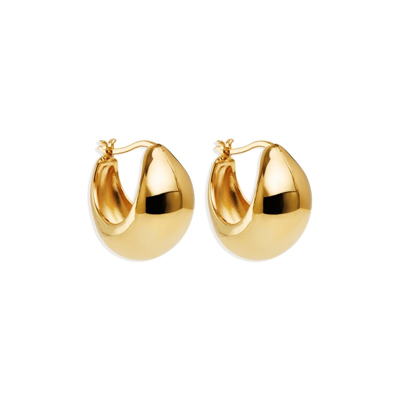 18k Gold Vermeil Sun Kissed Large Hoops O/S