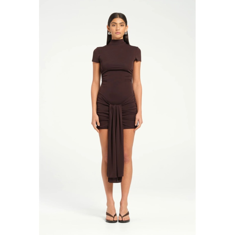 Astrid Mini Dress Chocolate 4