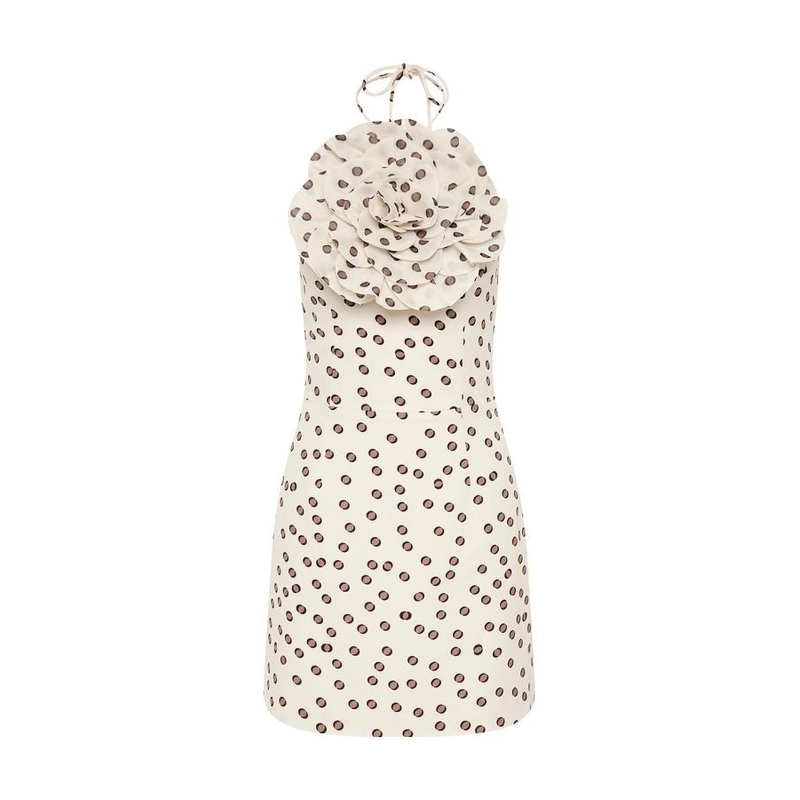 Candice Mini Dress Ivory Polka Dot 4