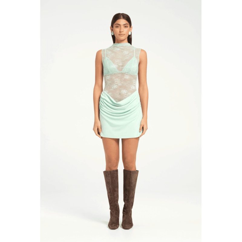 Darby Mini Dress Aqua 4