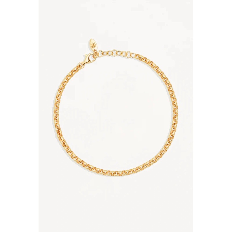 18k Gold Vermeil Belcher Chain Bracelet O/S