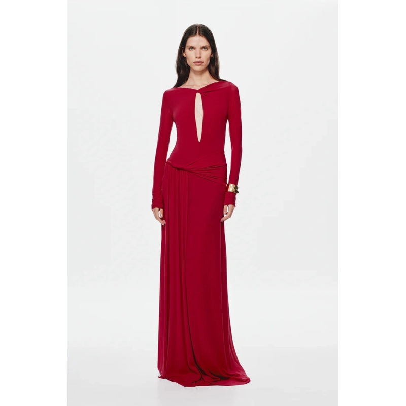 The ‘Irina Long Sleeve Dress Cherry XS