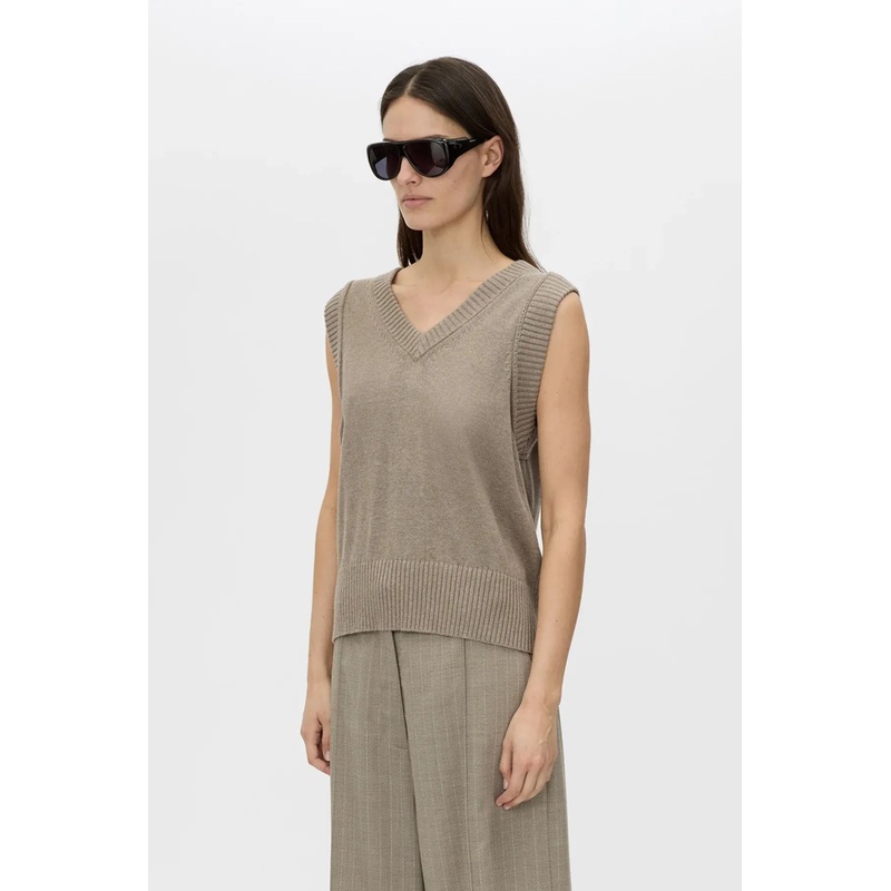 Tori Knit Vest Top Oat XS