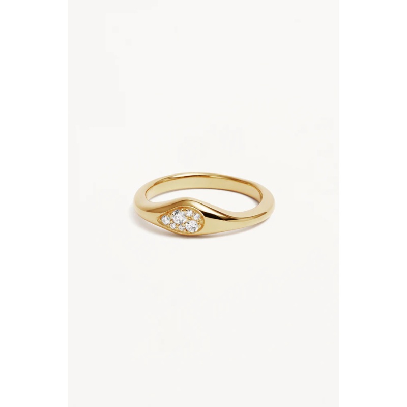 18k Gold Vermeil Gold Ocean Mist Ring O/S