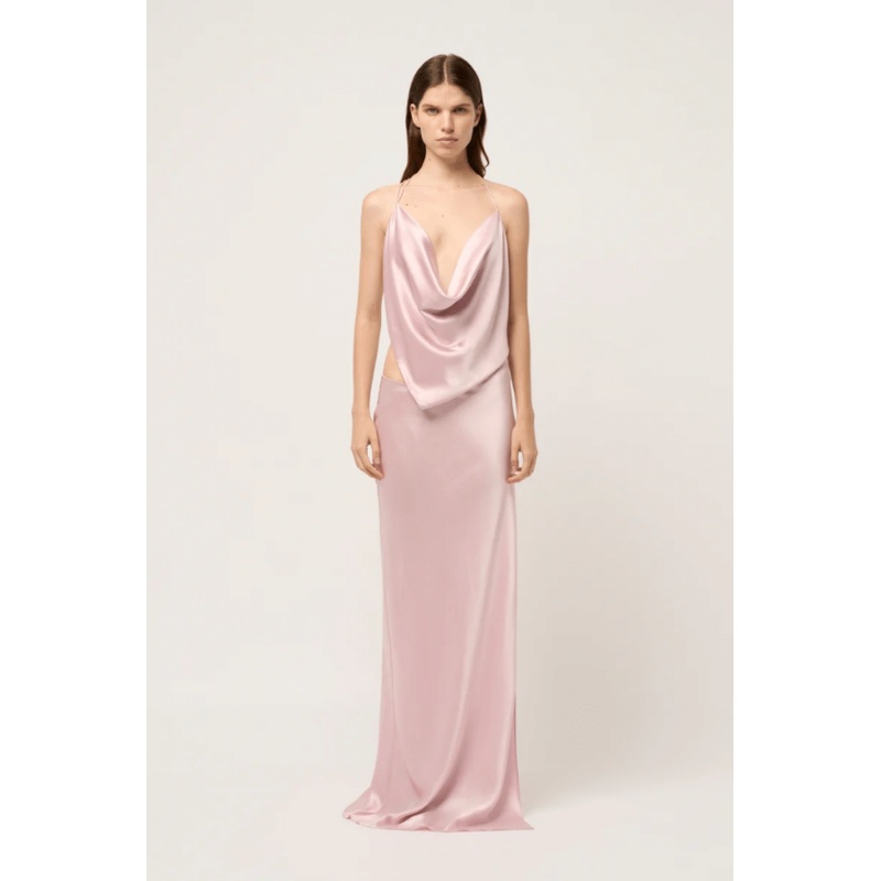 Iced Bias Maxi Dress Pink 6