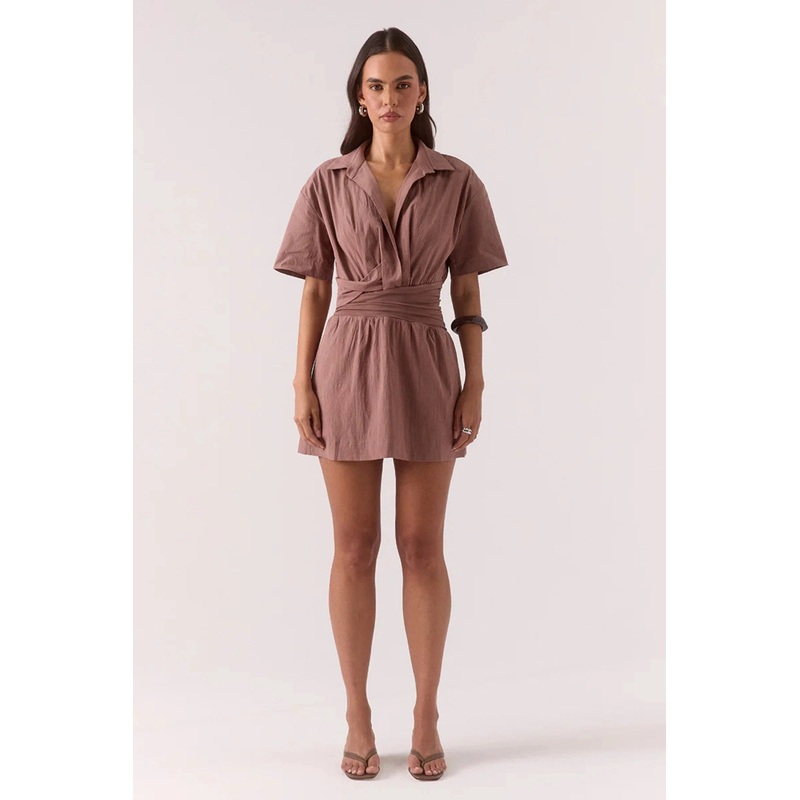 Atlas Mini Dress Mocha XS