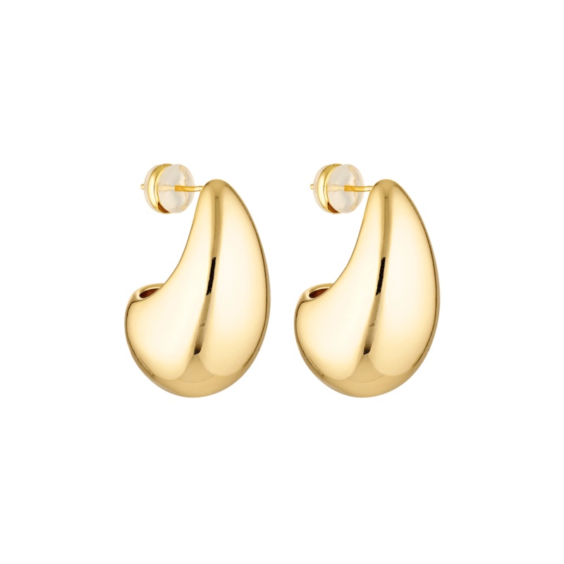 Blob Earrings Gold O/S