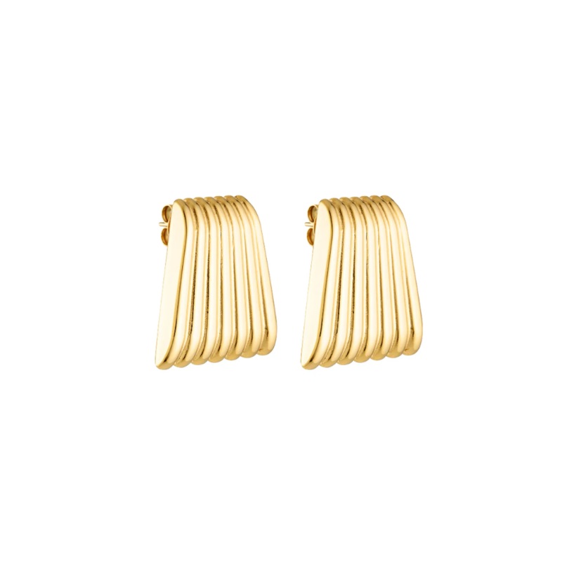 Caterpillar Earrings Gold O/S