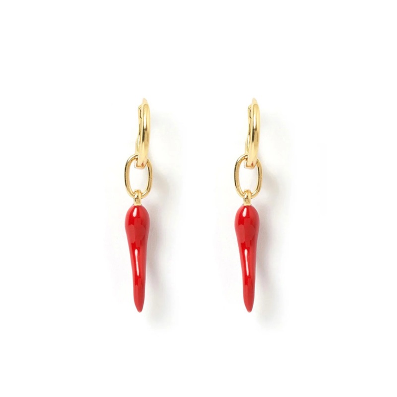 Cornicello Red Charm Earrings O/S