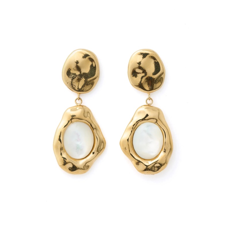 Florentine Mother of Pearl Earrings O/S