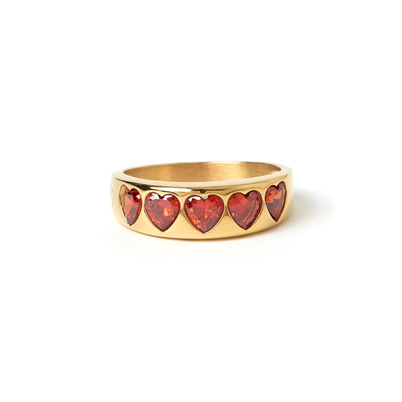J’adore Gold Ring Red 6
