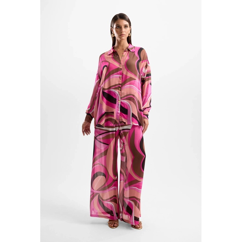 Solace Button Up Shirt Dolce Pink XS