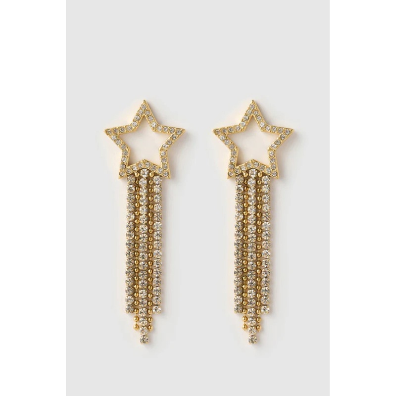 Starburst Gold Earrings O/S