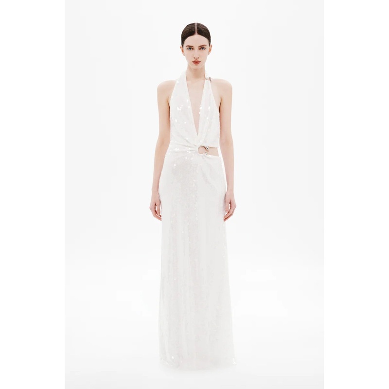 The ‘Devon’ Sequin Dress Ivory XXS